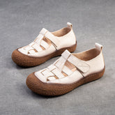Women Retro Plaited Leather Flat Casual Sandals Newgew Shoes